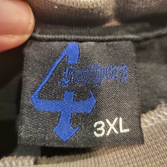 Four Fatherz Shirt Mens 3XL Black Graphic Thick Tee Hip Hop Urban Tupac - Picture 2 of 9